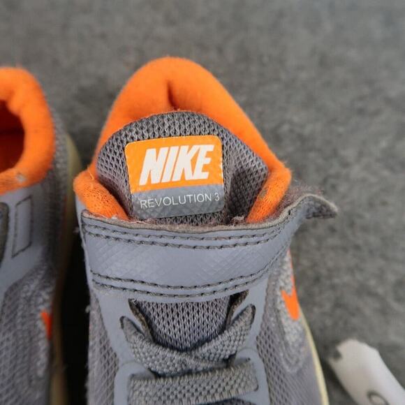 Nike Shoes Baby Toddler 6 Sneaker Revolution 3 Trainer Active Casual Grey Orange - Picture 4 of 13